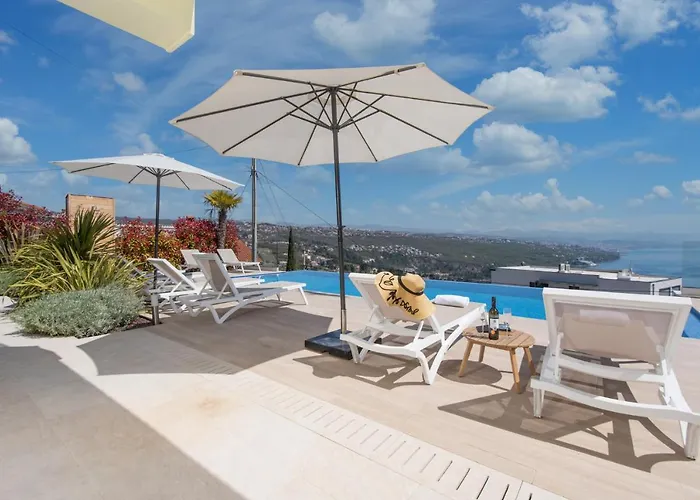 Premium Villa, Heatable Infinity Pool, Jacuzzi And Seaview, And Just 10min By Foot Volosko